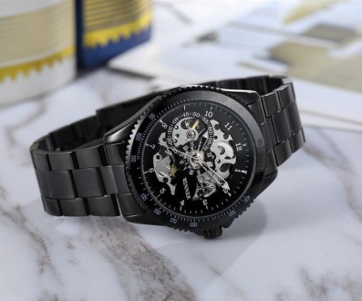 
Механические мужские наручные часы Winner Skeleton
 Характеристики:
Материал ко. . фото 2
