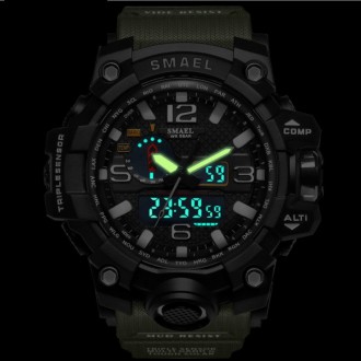 
Мужские спортивные часы SMAEL
 Характеристики:
Материал корпуса - метал+пластик. . фото 11