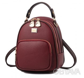 
Модный женский мини рюкзак сумка
 Характеристики:
Брелок в комплекте;
Материал:. . фото 1