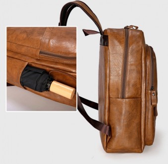 
Качественный мужской городской рюкзак на плечи, модный стильный ранец экокожа
Х. . фото 5