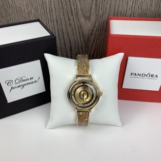 
Модные женские наручные часы Pandora Горный хрусталь реплика, часы-браслет с ка. . фото 4