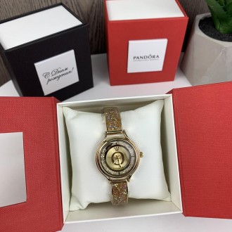 
Модные женские наручные часы Pandora Горный хрусталь реплика, часы-браслет с ка. . фото 3