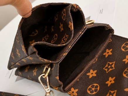 Детская мини сумочка клатч в стиле Луи Витон, маленькая сумка кошелек для девоче. . фото 3