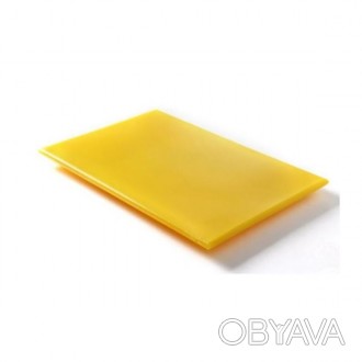 Доска разделочная HACCP 450x300x12,7 мм желтая выполнена из уплотнённого полиэти. . фото 1