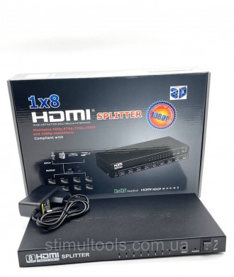 Описание:
Сплиттер позволяет к одному устройству, генерирующему HDMI сигнал, под. . фото 2