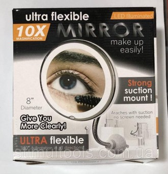 Описание:
Зеркало для макияжа с LED подсветкой Ultra Flexible Mirror DL22 предна. . фото 9
