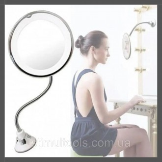 Описание:
Зеркало для макияжа с LED подсветкой Ultra Flexible Mirror DL22 предна. . фото 7