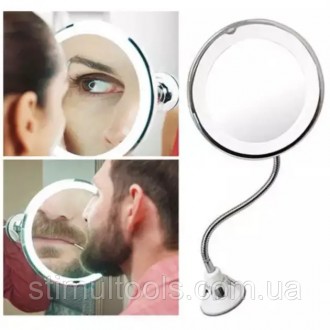 Описание:
Зеркало для макияжа с LED подсветкой Ultra Flexible Mirror DL22 предна. . фото 8