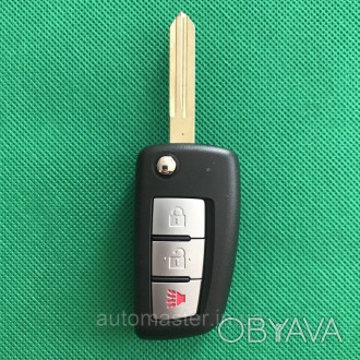 Корпус авто ключа для Nissan (Ниссан) Кашкай, Rouge, Мурано, Патфайндер, 3 - кно. . фото 1