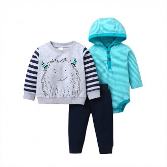 Комплект дитячий 3 в 1 Милий монстрик Berni Kids. Коломыя. фото 1 Комплект дитячий 3 в 1 Милий монстрик Berni Kids. Коломыя. фото 1