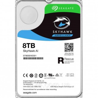 
	Жесткий диск серии SkyHawk AI ST8000VE001 на 8ТБ.
	Бренд: Seagate
 Бесперебойн. . фото 3