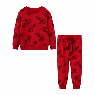 Костюм для хлопчика 2 в 1 з зображенням динозаврів червоний Red dinosaur Jumping. Коломыя. фото 1 Костюм для хлопчика 2 в 1 з зображенням динозаврів червоний Red dinosaur Jumping. Коломыя. фото 1