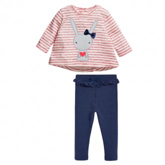 Костюм для дівчинки 2 в 1 у смужку із зображенням зайця Hare in love Berni Kids. Коломыя. фото 1 Костюм для дівчинки 2 в 1 у смужку із зображенням зайця Hare in love Berni Kids. Коломыя. фото 1