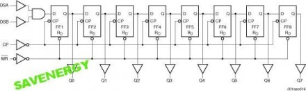  Микросхема стандартной логики ТТЛ(74), Регистр сдвиговый 8 бит последовательный. . фото 3