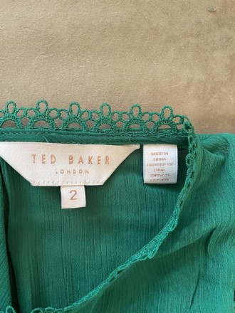Зеленое платье миди с кружевом и оборками Porrla Ted Baker. Летнее идеальное пла. . фото 5