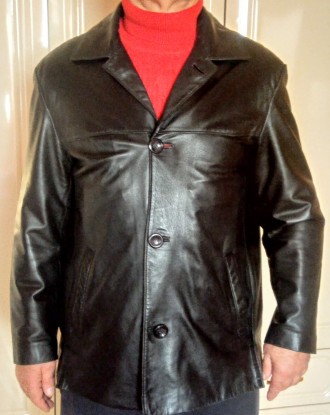 Черный пиджак из мягкой приятной натуральной кожи. Сделано в Турции , качество в. . фото 2