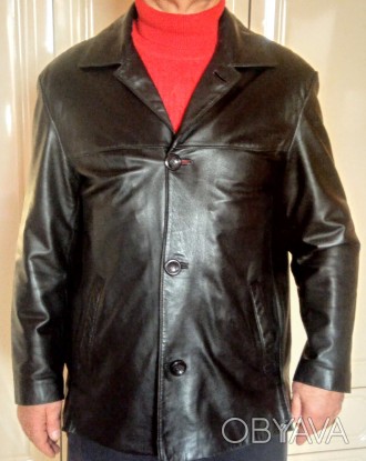 Черный пиджак из мягкой приятной натуральной кожи. Сделано в Турции , качество в. . фото 1