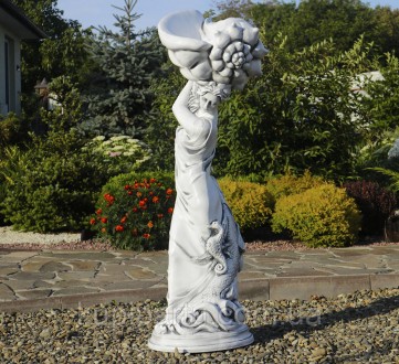 Садовая скульптура Богиня моря, красивого серого цвета, выполнена из «искусствен. . фото 3