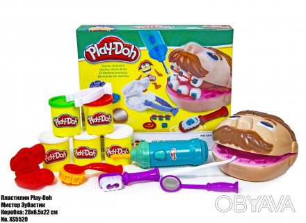 Пластилин Play-Doh "Мистер Зубастик" 
Набор для творчества с пластилином Play-Do. . фото 1