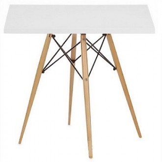 Обеденный стол, столешница из дерева, круглая из HPL материала, 80*80 см, толщин. . фото 3