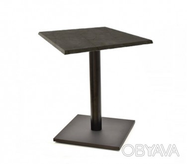 Барный стол, основание черное, столешница цвета черный, размер 70*70 см, высота . . фото 1