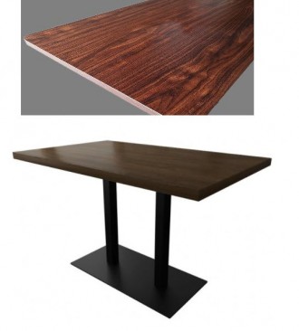 
Барный стол, основание черного цвета, столешница натуральный орех цвета, прямоу. . фото 3