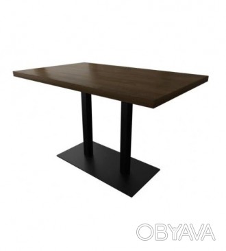 
Барный стол, основание черного цвета, столешница натуральный орех цвета, прямоу. . фото 1