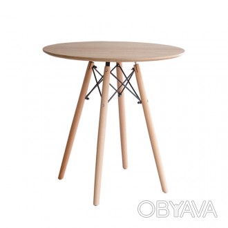 Обеденный стол, столешница из дерева, из HPL материала, размер 60 см, толщина 25. . фото 1