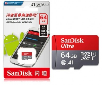 Карта памяти SanDisk 64 GB microSDXC UHS-I U1 A1 Ultra SDSQUNC-064G-ZN3MN
 
Карт. . фото 2