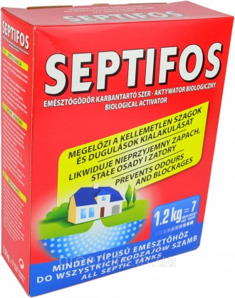 Septifos, биоактиватор для септика, выгребных ям, туалетов Septifos vigor, 2.4 к. . фото 4