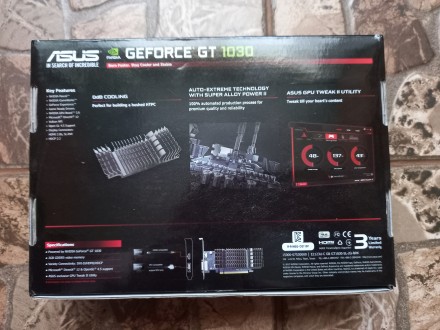 Asus PCI-Ex GeForce GT 1030 2GB GDDR5 (DVI, HDMI) (GT1030-SL-2G-BRK)
Видеокарта. . фото 3