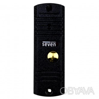 SEVEN CP-7506 black - это антивандальная вызывная панель с механическим ИК-фильт. . фото 1