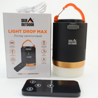 Фонарь кемпинговый SKIF Outdoor Light Drop Max Black/Orange с пультом
Компактный. . фото 2