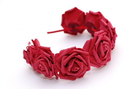 Ободок с бордового розами подойдёт для свадьбы, фотосессии, летней прогулки, веч. . фото 2