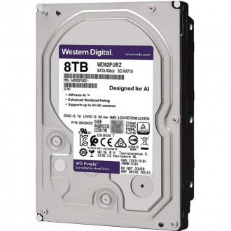 Жорсткий диск WD Purple WD81PURZ оснащений інтелектуальними технологіями регулюв. . фото 3