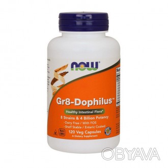 
 
NOW Gr8-Dophilus это комбинация 8 различных видов полезных бактерий специальн. . фото 1
