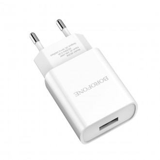BOROFONE BA20A Sharp single port charger set — класичний мережевий зарядний прис. . фото 4