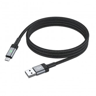 BOROFONE BU30 Lynk — якісний кабель живлення з індикатором процесу зарядки, міцн. . фото 4