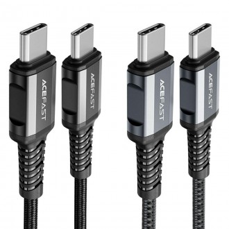 ACEFAST C1-03 — це кабель синхронізації з двома USB-Type-C адаптерами, еластични. . фото 4