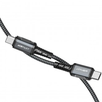 ACEFAST C1-03 — це кабель синхронізації з двома USB-Type-C адаптерами, еластични. . фото 3