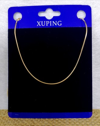 Цепочка из медицинского золота Xuping плетения снейк. Качественный гипоаллергенн. . фото 2