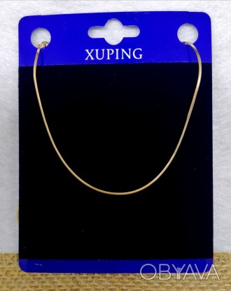 Цепочка из медицинского золота Xuping плетения снейк. Качественный гипоаллергенн. . фото 1