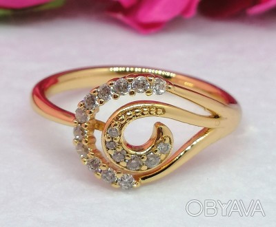 Оригинальное позолоченное женское кольцо. Медицинское золото
Бренд: Xuping
Основ. . фото 1