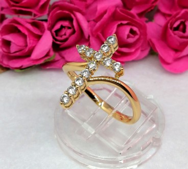 Оригинальное позолоченное женское кольцо. Медицинское золото
Бренд: Xuping
Основ. . фото 3