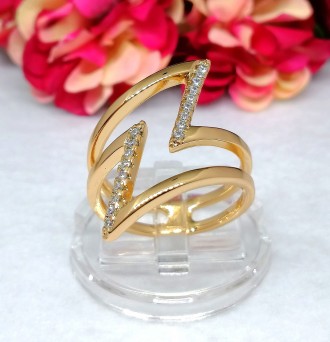 Стильное позолоченное женское кольцо. Медицинское золото
Бренд: Xuping
Основа : . . фото 4