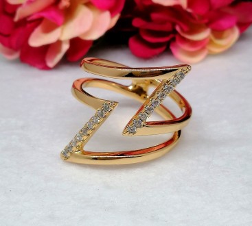 Стильное позолоченное женское кольцо. Медицинское золото
Бренд: Xuping
Основа : . . фото 3