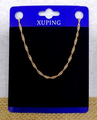 Цепочка из медицинского золота Xuping панцирного плетения. Качественный гипоалле. . фото 2