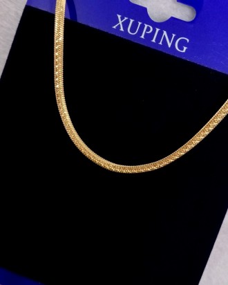 Цепочка из медицинского золота Xuping красивого плетения. Качественный гипоаллер. . фото 3