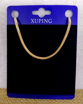 Цепочка из медицинского золота Xuping красивого плетения. Качественный гипоаллер. . фото 2