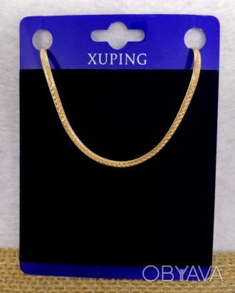 Цепочка из медицинского золота Xuping красивого плетения. Качественный гипоаллер. . фото 1